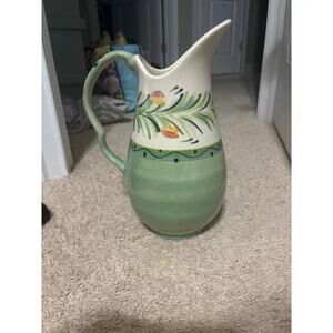 Gail Pittman southern living at home green Provence pitcher EUC